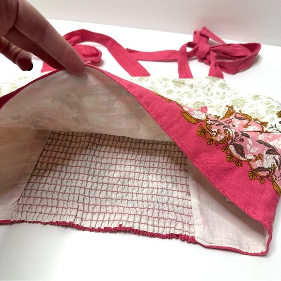 Rachel Zoe Linen Crop Halter Top Floral Tie Shoulder New with Tag Attached - Picture 5 of 11